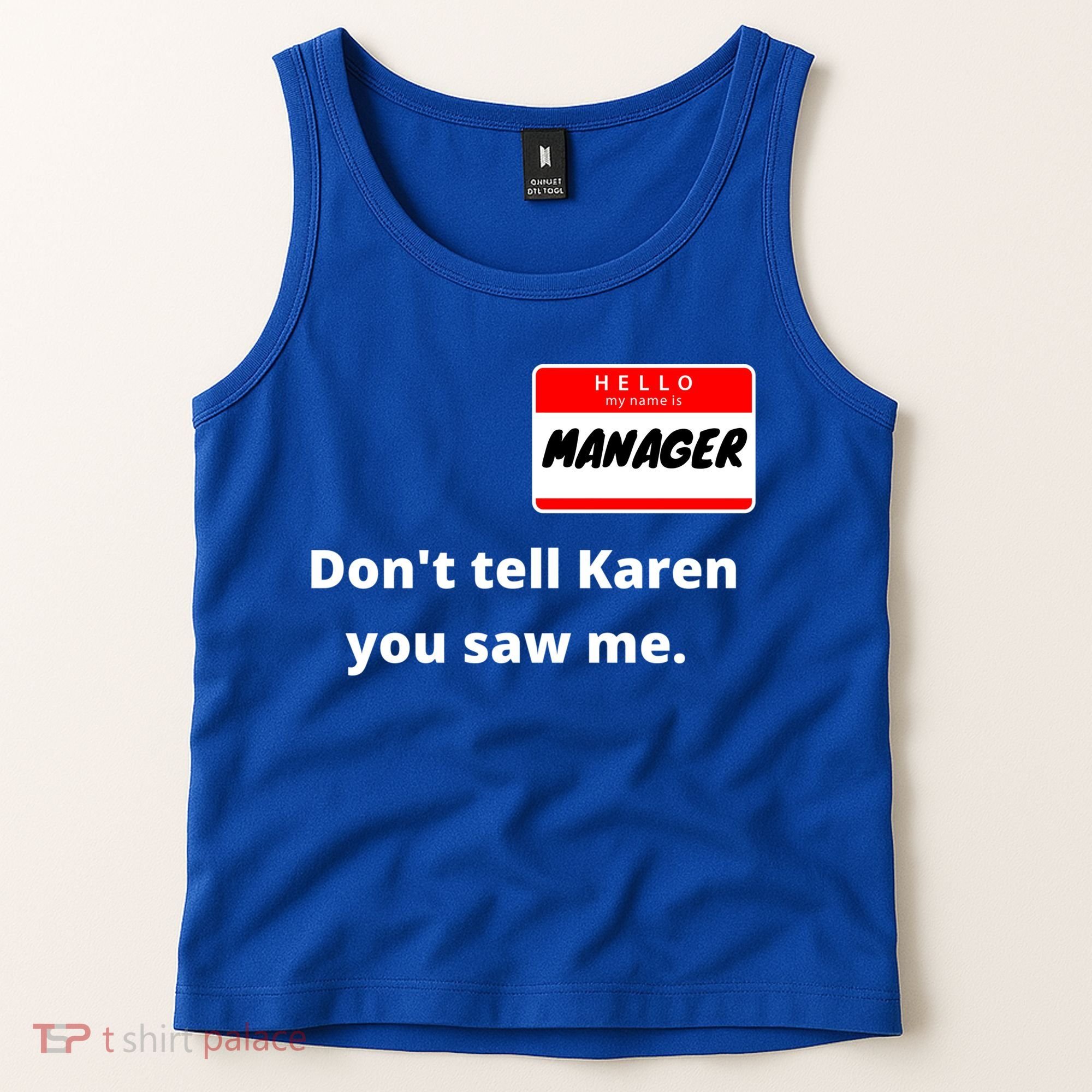 Hello My Name Is Ager Im With Karen Couples Costume Meaningful Gift Tank Top
