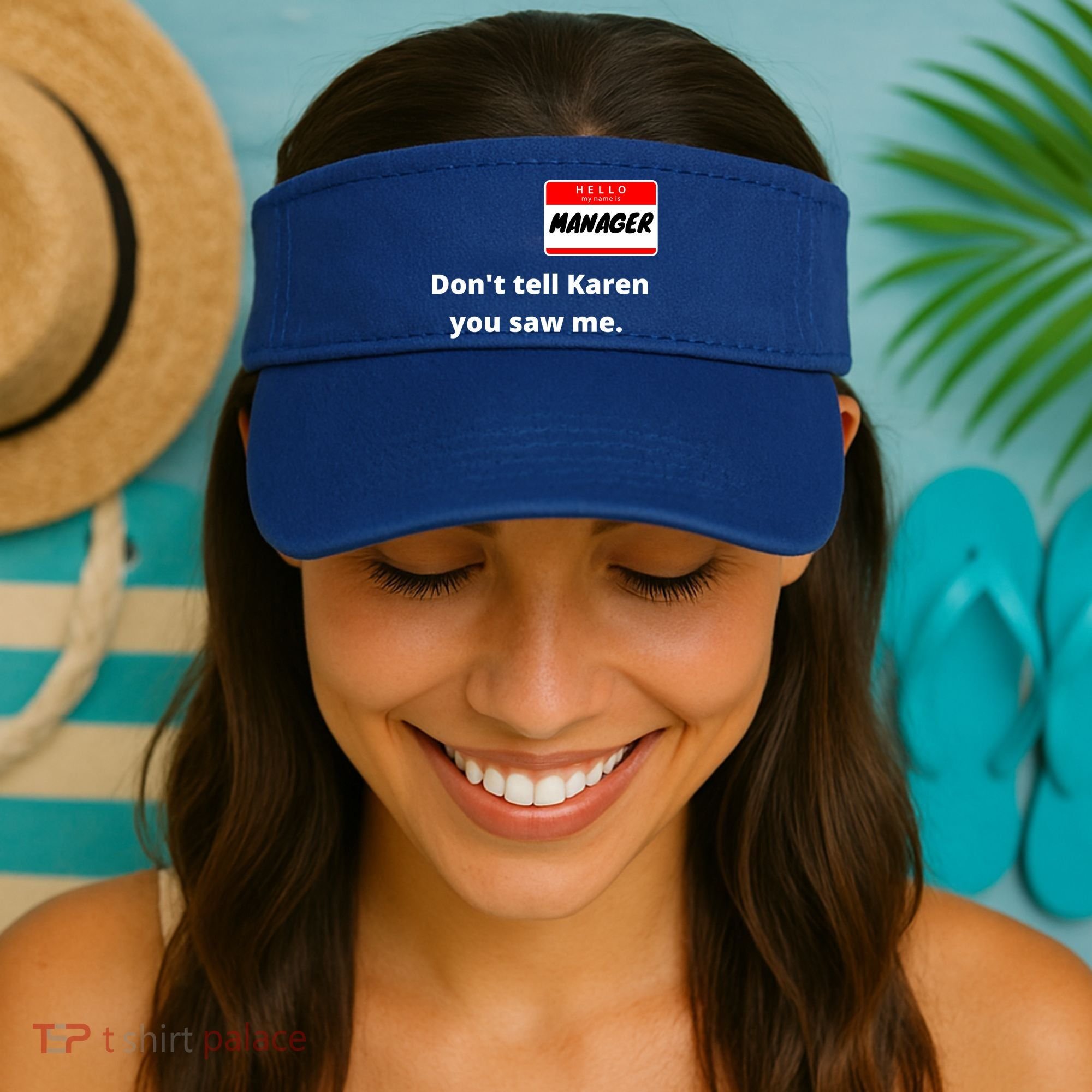 Hello My Name Is Ager Im With Karen Couples Costume Meaningful Gift Visor