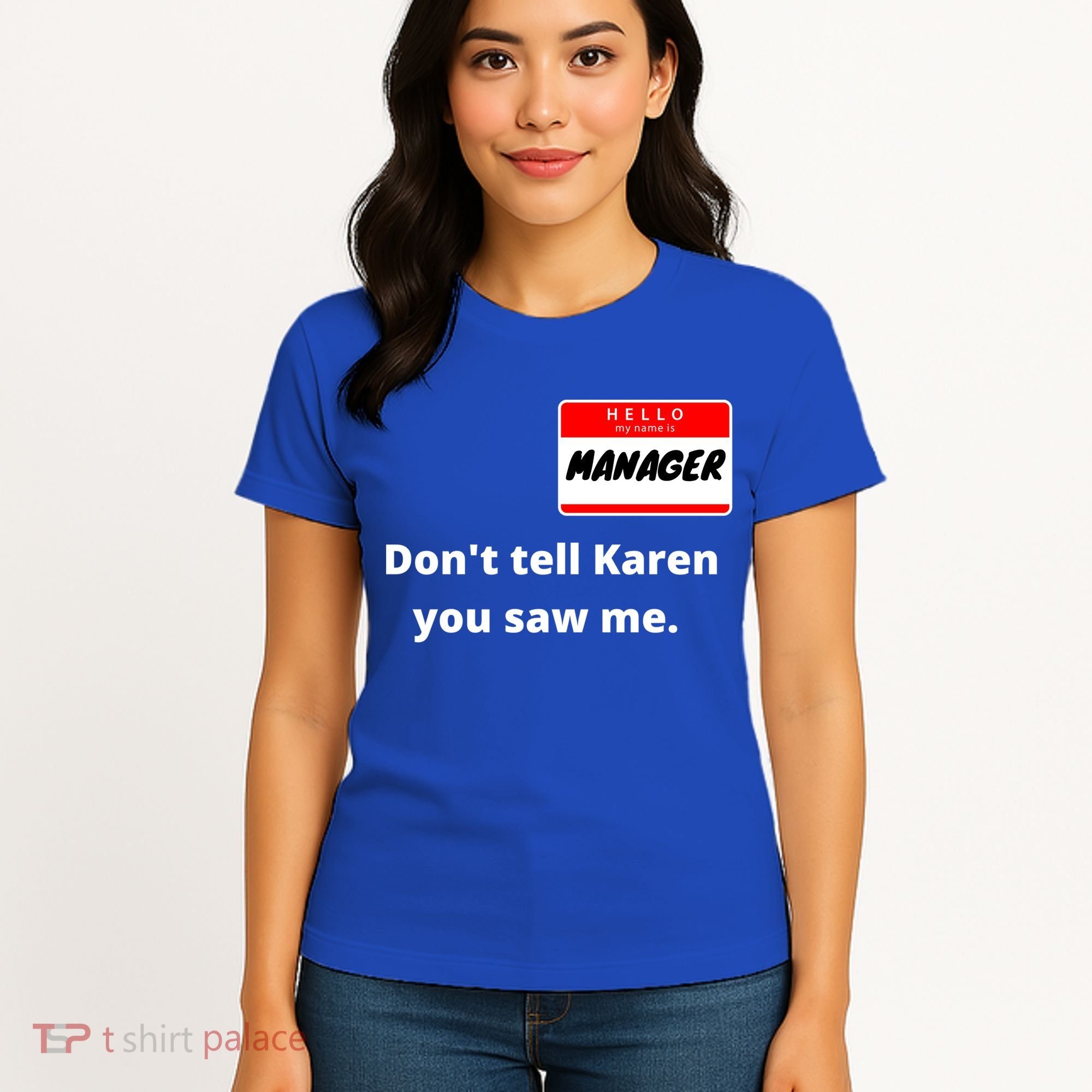 Hello My Name Is Ager Im With Karen Couples Costume Meaningful Gift Women's T-Shirt