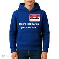 Hello My Name Is Ager Im With Karen Couples Costume Meaningful Gift Kids Hoodie thumb 4
