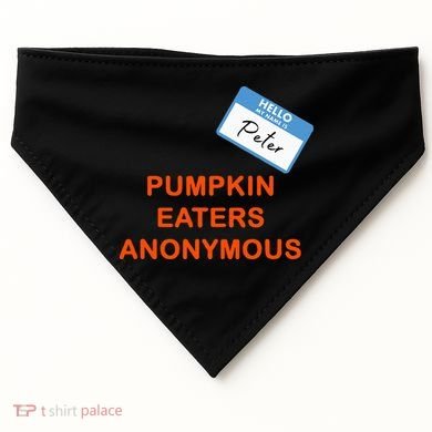 Hello My Name Is Peter Pumpkin Eaters Anonymous USA-Made Doggie Bandana