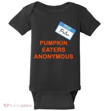 Hello My Name Is Peter Pumpkin Eaters Anonymous Baby Bodysuit