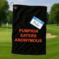 Hello My Name Is Peter Pumpkin Eaters Anonymous Golf Towel thumb 1