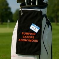 Hello My Name Is Peter Pumpkin Eaters Anonymous Golf Towel thumb 2