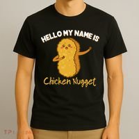 Hello My Name Is Chicken Nugget Costume Chicken T-Shirt thumb 3