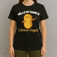 Hello My Name Is Chicken Nugget Costume Chicken T-Shirt thumb 4