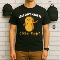 Hello My Name Is Chicken Nugget Costume Chicken T-Shirt thumb 6