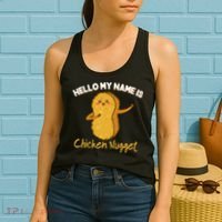 Hello My Name Is Chicken Nugget Costume Chicken Women's Tank Top thumb 2