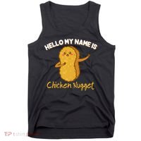 Hello My Name Is Chicken Nugget Costume Chicken Tank Top thumb 0