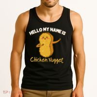 Hello My Name Is Chicken Nugget Costume Chicken Tank Top thumb 3