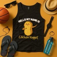 Hello My Name Is Chicken Nugget Costume Chicken Tank Top thumb 4
