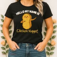 Hello My Name Is Chicken Nugget Costume Chicken Women's T-Shirt thumb 2