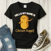 Hello My Name Is Chicken Nugget Costume Chicken Women's T-Shirt thumb 3