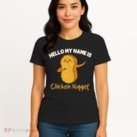Hello My Name Is Chicken Nugget Costume Chicken Women's T-Shirt thumb 4