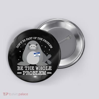 Hello My Name Is Neil Funny Seal Character Gift Button