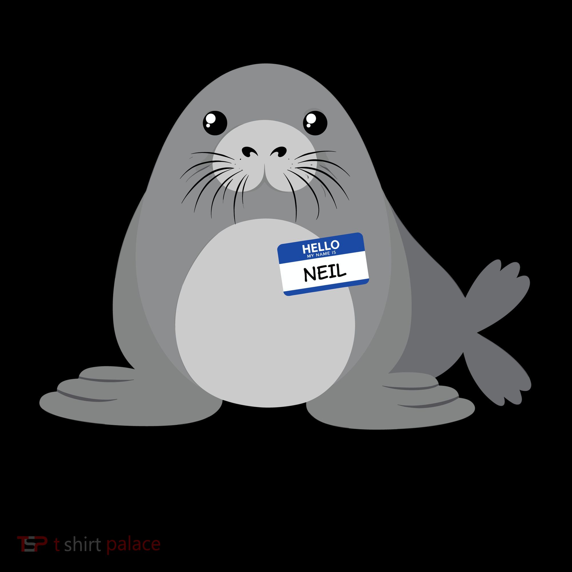 Hello My Name Is Neil Funny Seal Character Gift Coffee Mug