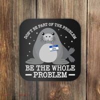 Hello My Name Is Neil Funny Seal Character Gift Coaster thumb 0
