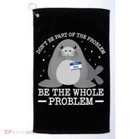 Hello My Name Is Neil Funny Seal Character Gift Golf Towel thumb 0