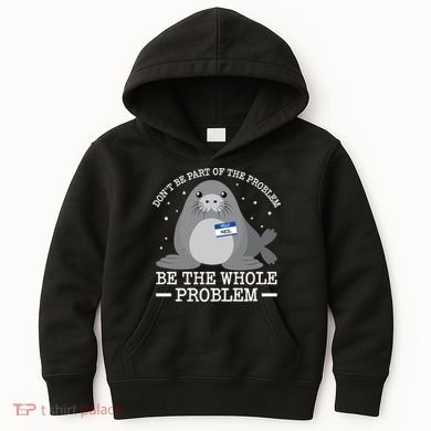 Hello My Name Is Neil Funny Seal Character Gift Kids Hoodie