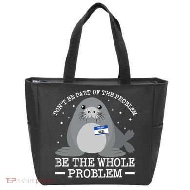 Hello My Name Is Neil Funny Seal Character Gift Tote Bag