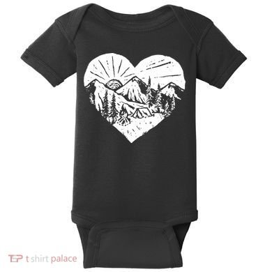 Hiking Mountains Nature Lover Baby Bodysuit