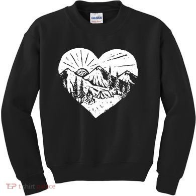 Hiking Mountains Nature Lover Kids Sweatshirt