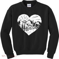 Hiking Mountains Nature Lover Kids Sweatshirt thumb 0