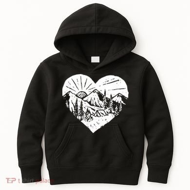 Hiking Mountains Nature Lover Kids Hoodie
