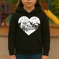 Hiking Mountains Nature Lover Kids Hoodie thumb 3