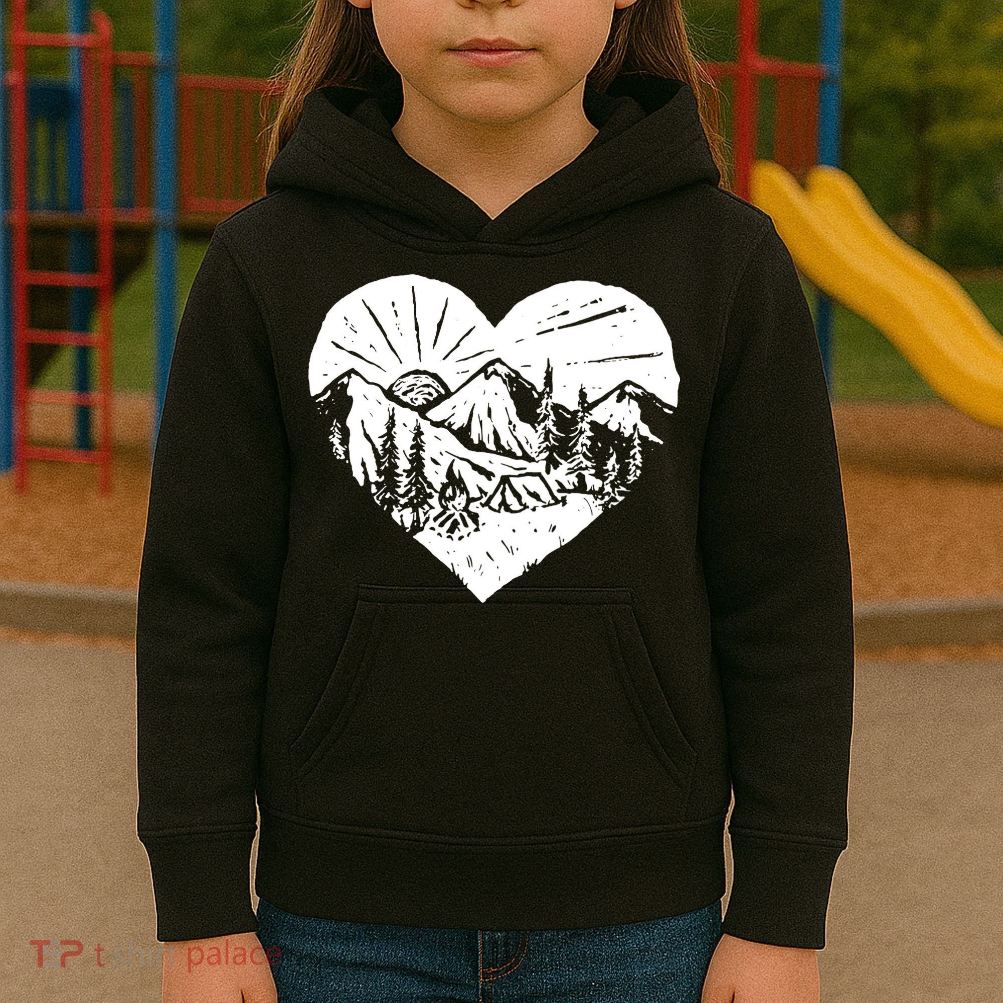 Hiking Mountains Nature Lover Kids Hoodie