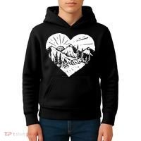 Hiking Mountains Nature Lover Kids Hoodie thumb 4