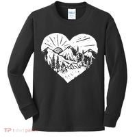Hiking Mountains Nature Lover Kids Long Sleeve Shirt thumb 0