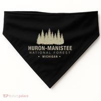 Huron Manis National Forest Michigan USA-Made Doggie Bandana thumb 0