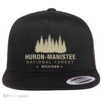 Huron Manis National Forest Michigan Flat Bill Trucker Hat thumb 0