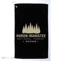 Huron Manis National Forest Michigan Golf Towel thumb 0