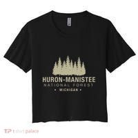 Huron Manis National Forest Michigan Women's Crop Top Tee thumb 0