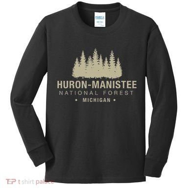 Huron Manis National Forest Michigan Kids Long Sleeve Shirt