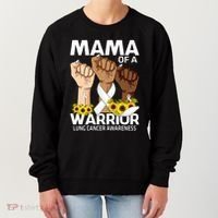 Hand Mama Of A Warrior Lung Cancer Awareness Gift Women's Sweatshirt thumb 0