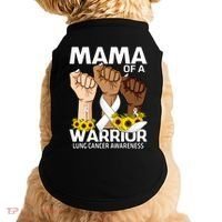Hand Mama Of A Warrior Lung Cancer Awareness Gift Doggie Tank thumb 0