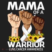 Hand Mama Of A Warrior Lung Cancer Awareness Gift Beanie thumb 2