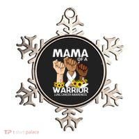 Hand Mama Of A Warrior Lung Cancer Awareness Gift Ornament thumb 0