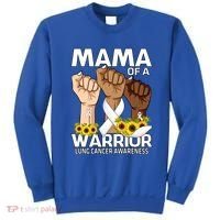 Hand Mama Of A Warrior Lung Cancer Awareness Gift Sweatshirt thumb 0