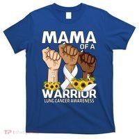 Hand Mama Of A Warrior Lung Cancer Awareness Gift T-Shirt thumb 0
