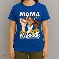 Hand Mama Of A Warrior Lung Cancer Awareness Gift T-Shirt thumb 4