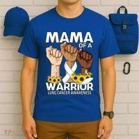 Hand Mama Of A Warrior Lung Cancer Awareness Gift T-Shirt thumb 6