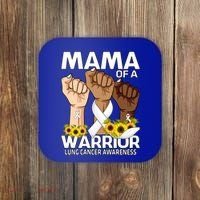 Hand Mama Of A Warrior Lung Cancer Awareness Gift Coaster thumb 0