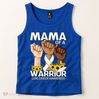 Hand Mama Of A Warrior Lung Cancer Awareness Gift Tank Top thumb 2