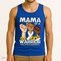 Hand Mama Of A Warrior Lung Cancer Awareness Gift Tank Top thumb 3