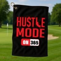 Hustle Mode On 365 Golf Towel thumb 1