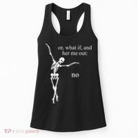 Hear Me Out No Funny Sassy Skeleton Gift Women's Tank Top thumb 0